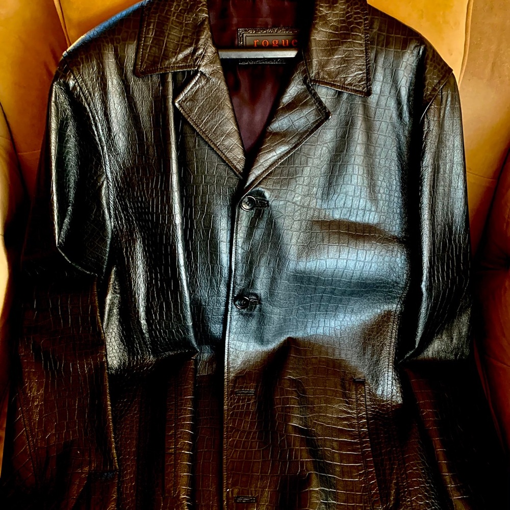 Rogue Men’s Leather Black Jacket sz XL